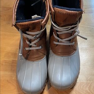 Nautica Tan and Gray Outdoor Boots